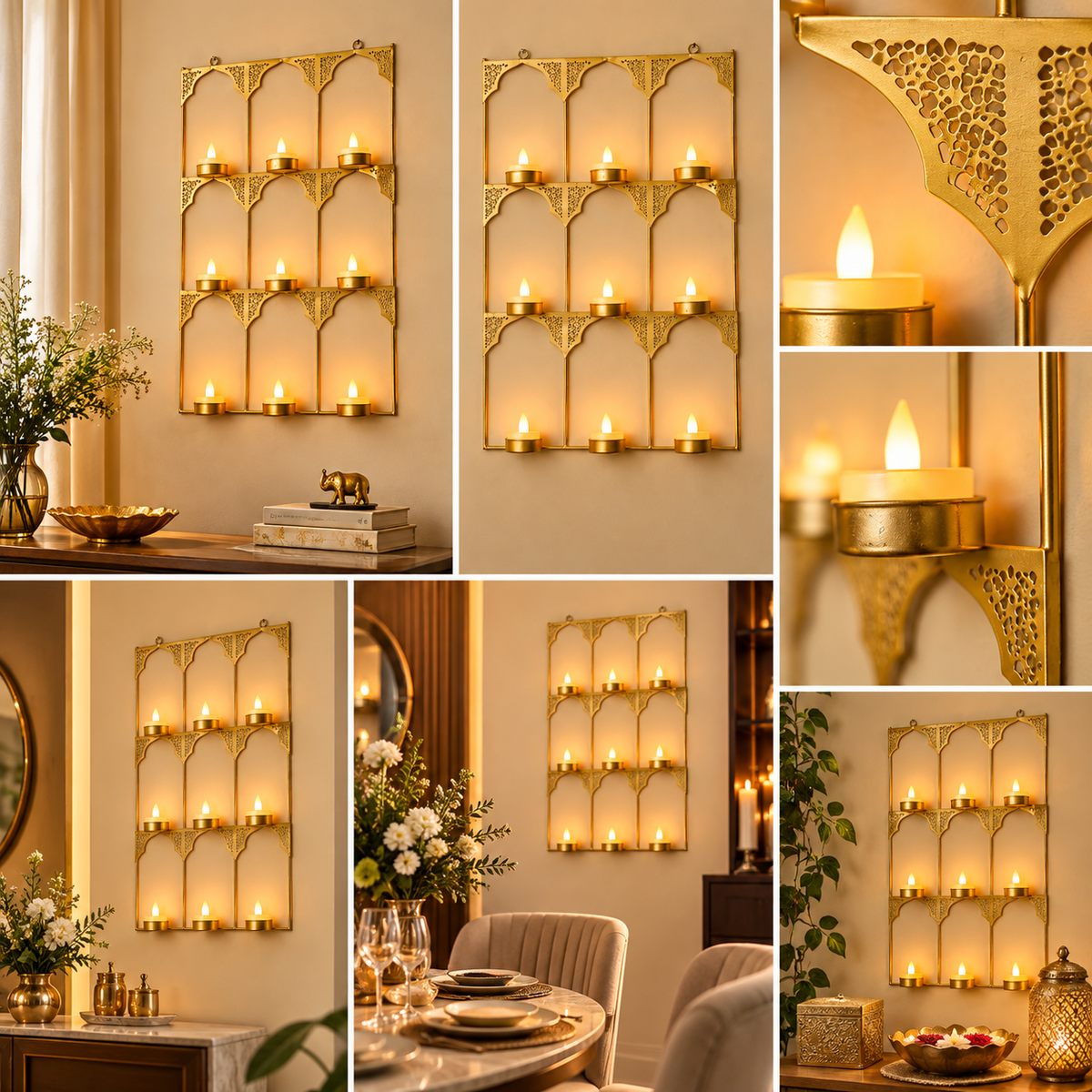 Jharokha Hanging T-light Wall Hanging