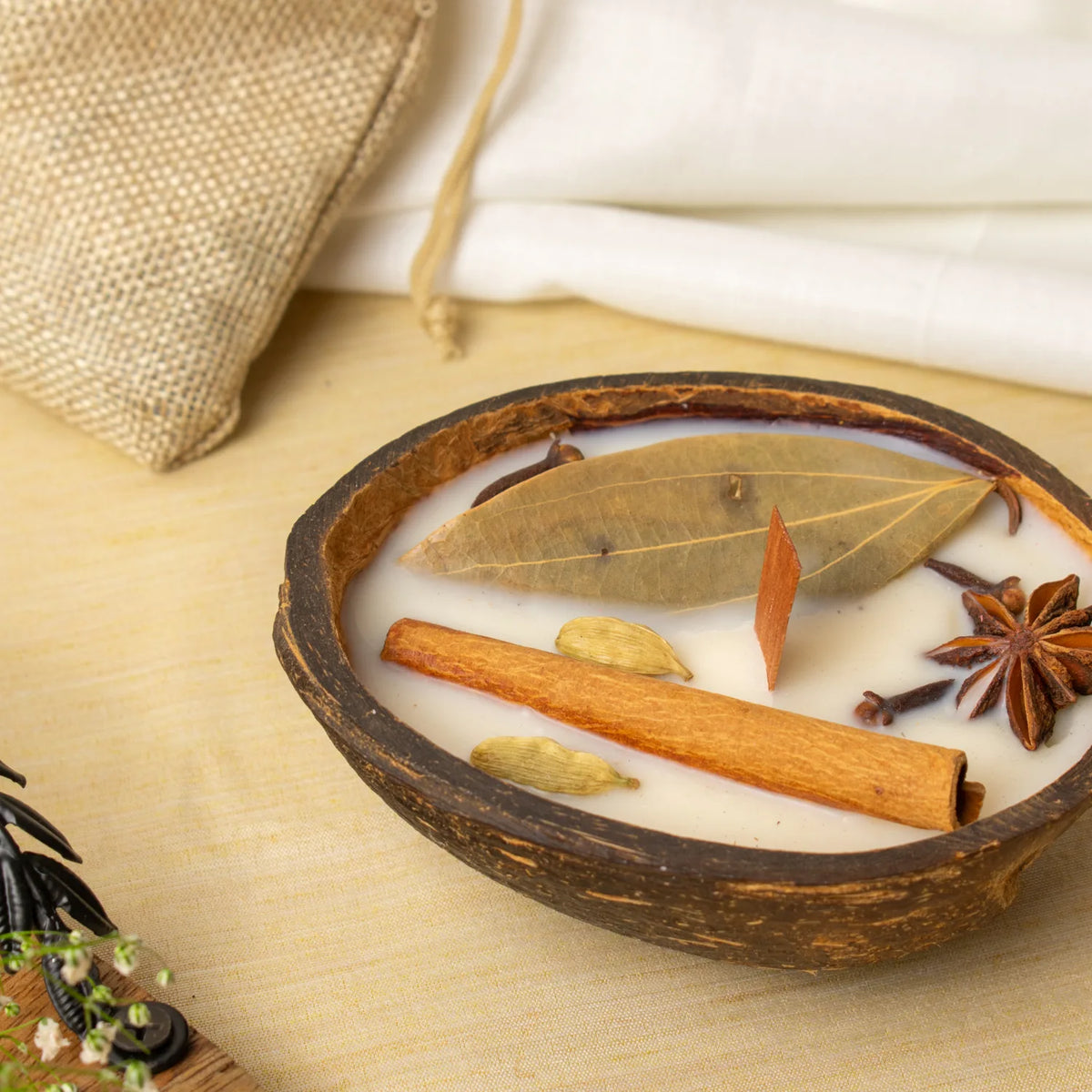 Farmaishy Natural Self Care Coconut Shell Candle