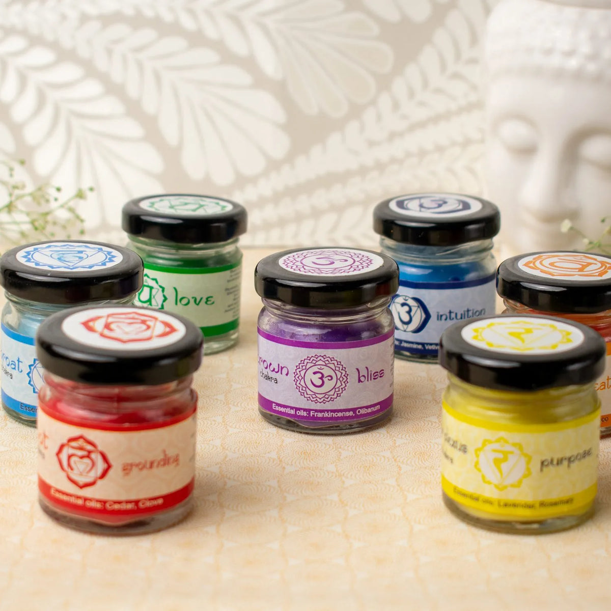 Farmaishy Seven Chakra Healing Candles Set Of 7