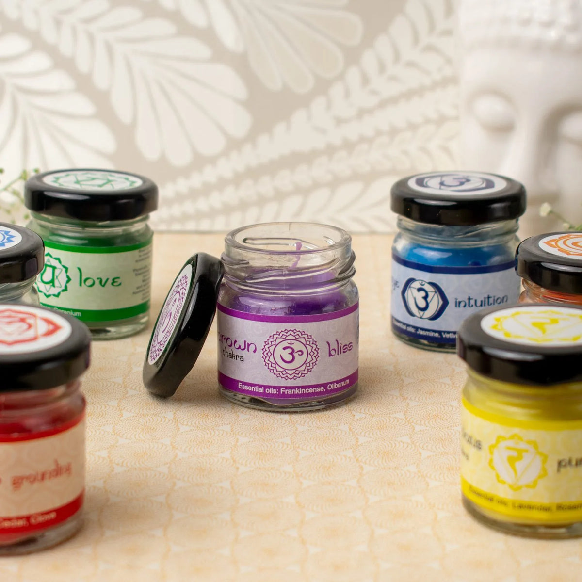 Farmaishy Seven Chakra Healing Candles Set Of 7