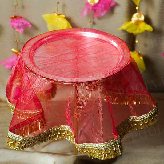 Red Round Thali cover