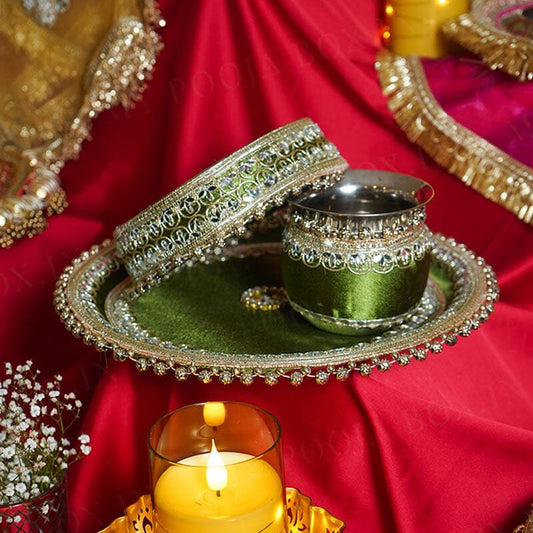 Radha Krishna Karwa Chauth Thali Set