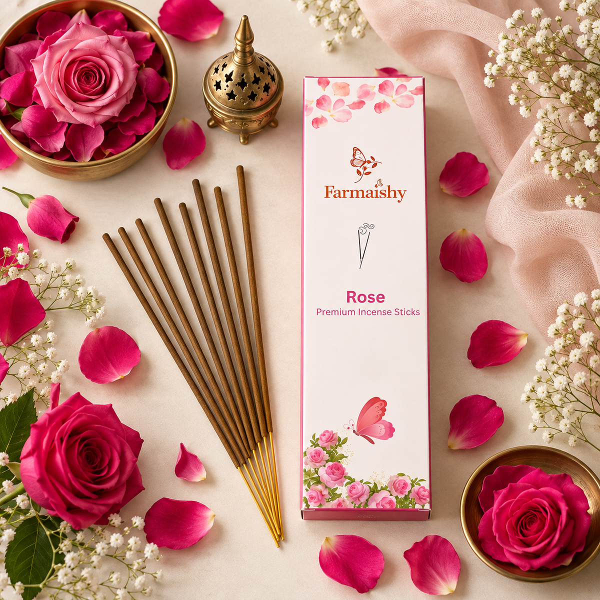 Farmaishy Rose Incense/Agarbatti