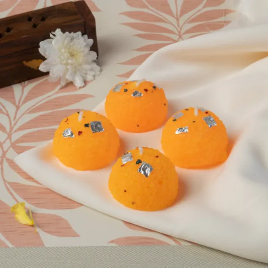 Farmaishy Sweet Laddu Candle Set of 4