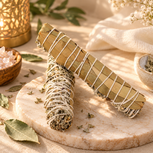 Farmaishy Natural Bay Leaf & Sage Smudge Stick for Cleansing
