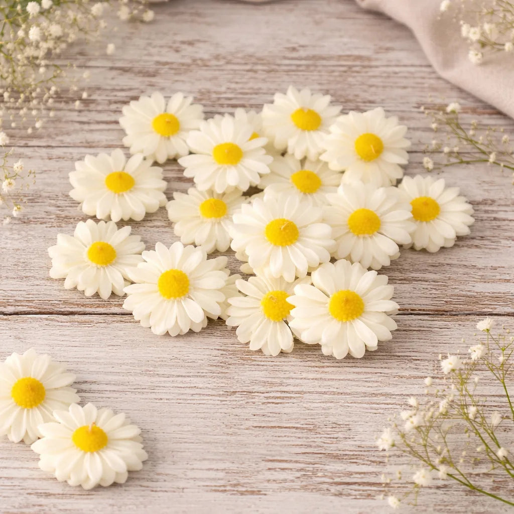Farmaishy Decorative Floating Daisy Flower Candles (Set of 6)