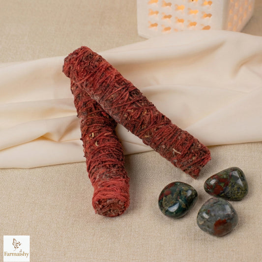 Farmaishy Dragon Blood Sage Smudge Stick for Cleansing & Purification