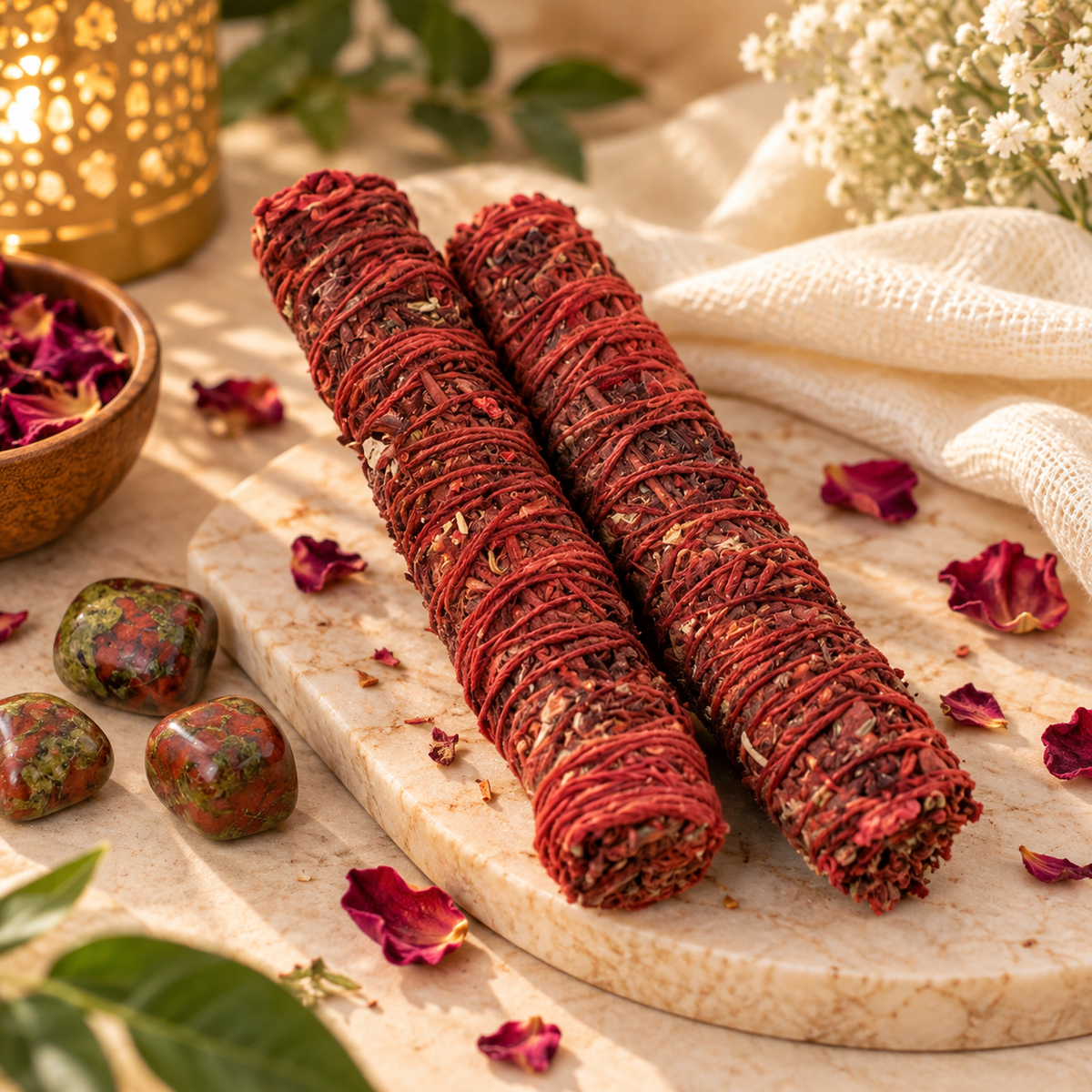 Farmaishy Dragon Blood Sage Smudge Stick for Cleansing & Purification