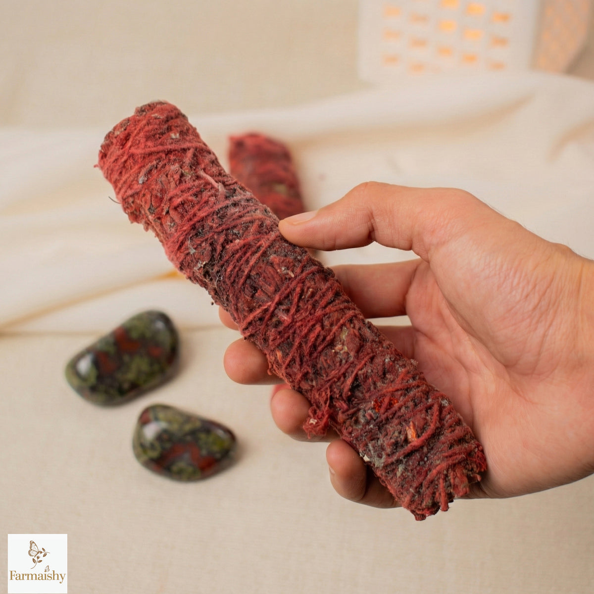 Farmaishy Dragon Blood Sage Smudge Stick for Cleansing & Purification