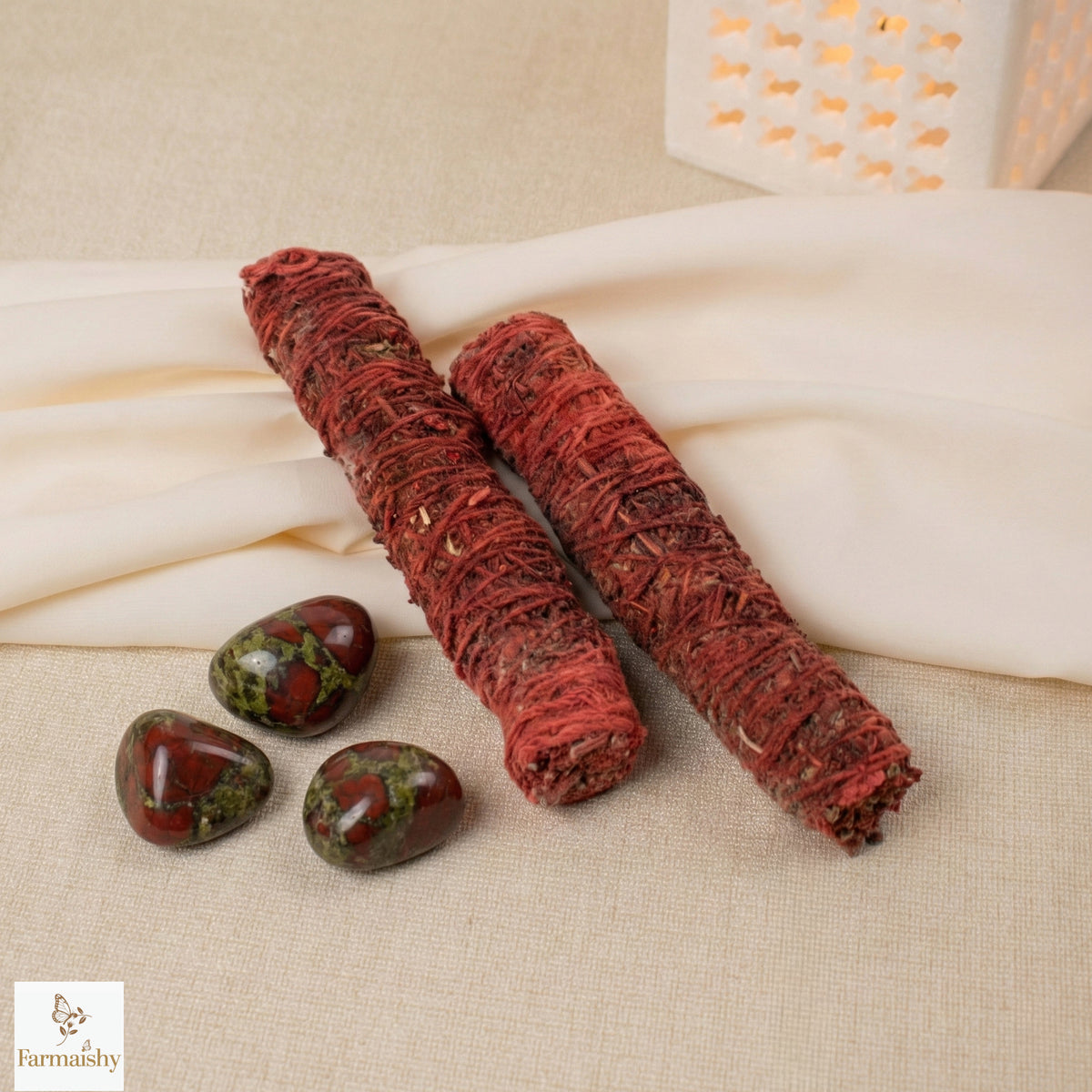 Farmaishy Dragon Blood Sage Smudge Stick for Cleansing & Purification
