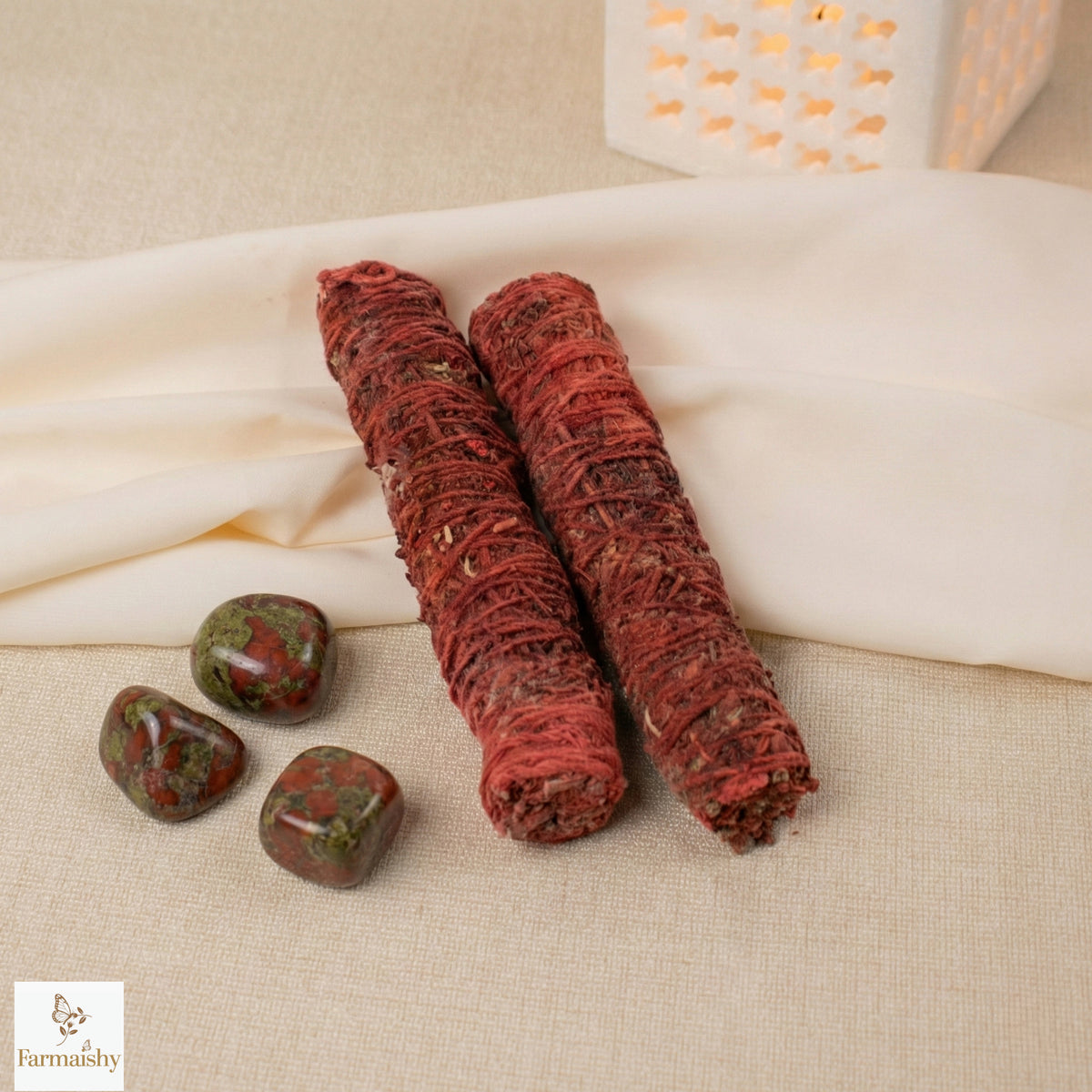 Farmaishy Dragon Blood Sage Smudge Stick for Cleansing & Purification