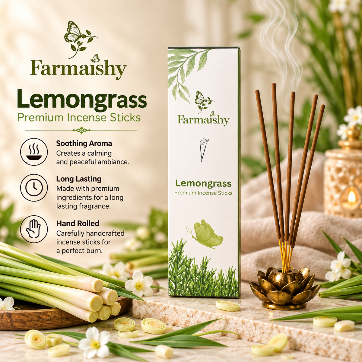 Farmaishy Lemongrass Incense/Agarbatti