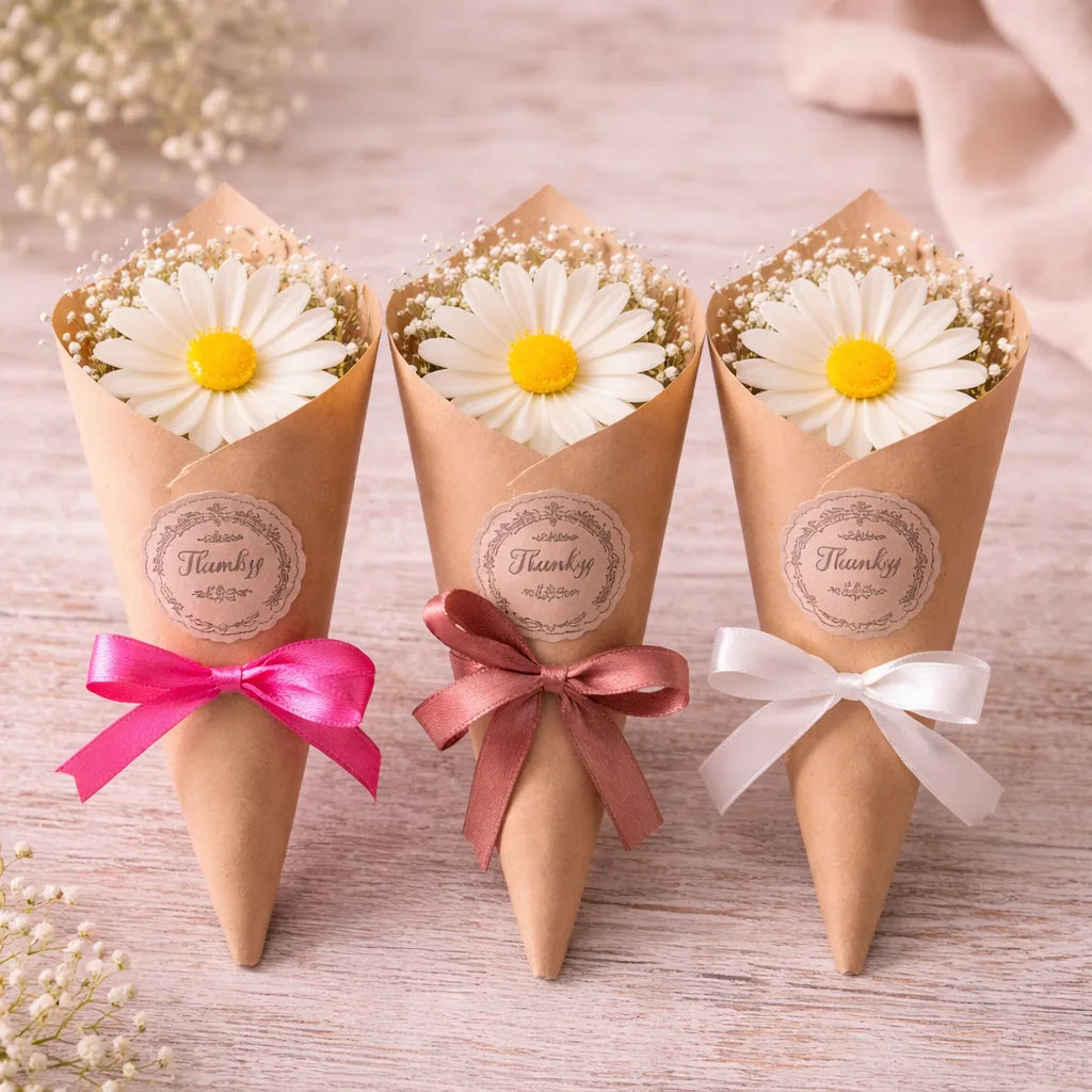 Handcrafted Daisy Candle Bouquet