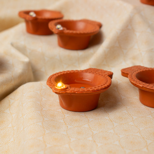 Farmaishy Water LED Diya Set Of 6