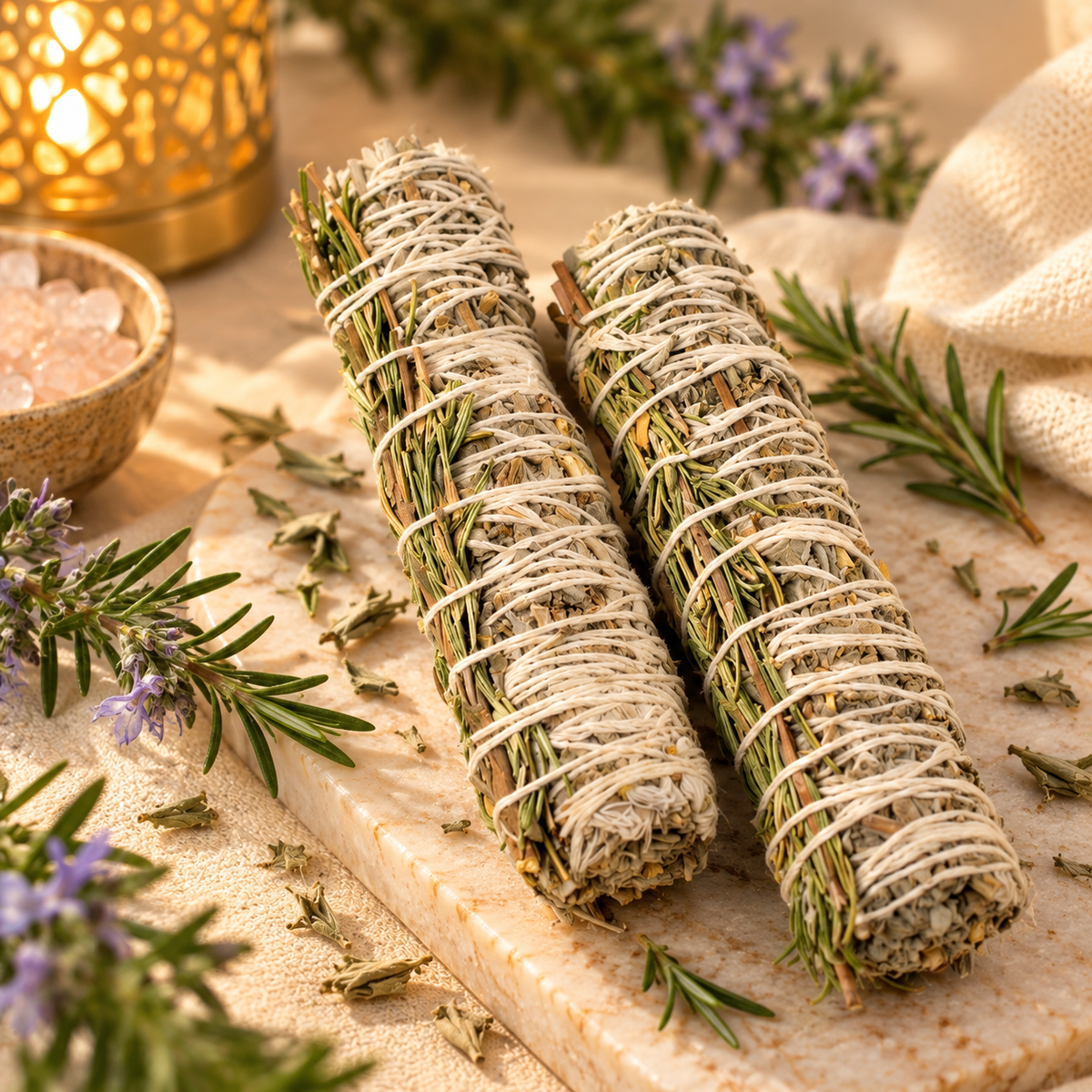 Farmaishy Rosemary & Sage Smudge Stick for Cleansing & Purification