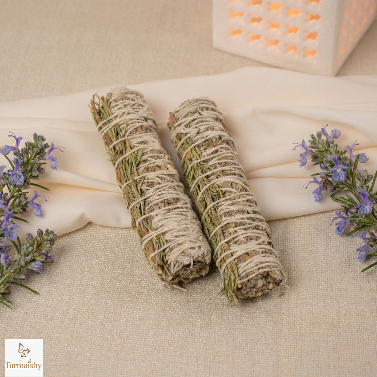 Farmaishy Rosemary & Sage Smudge Stick for Cleansing & Purification