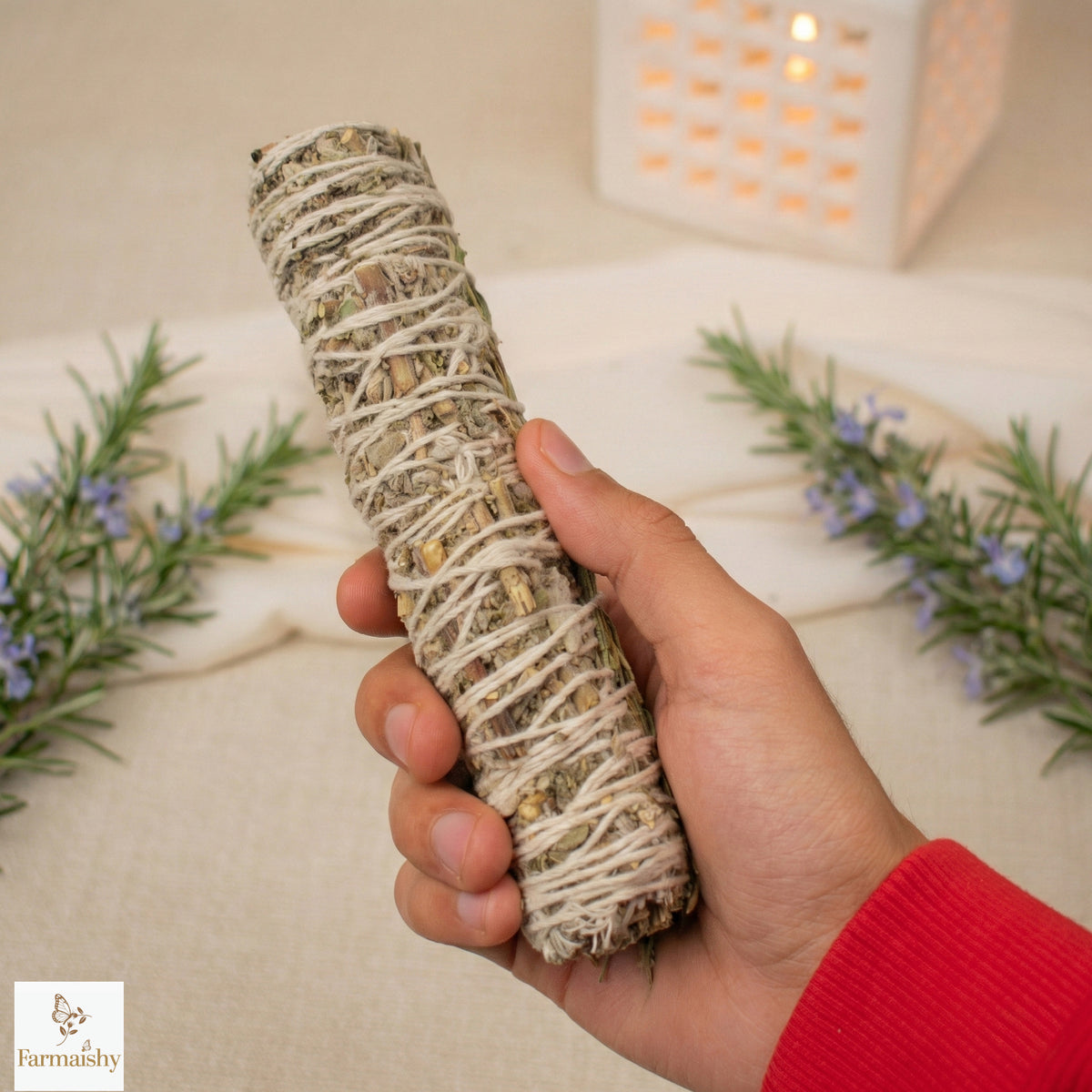 Farmaishy Rosemary & Sage Smudge Stick for Cleansing & Purification