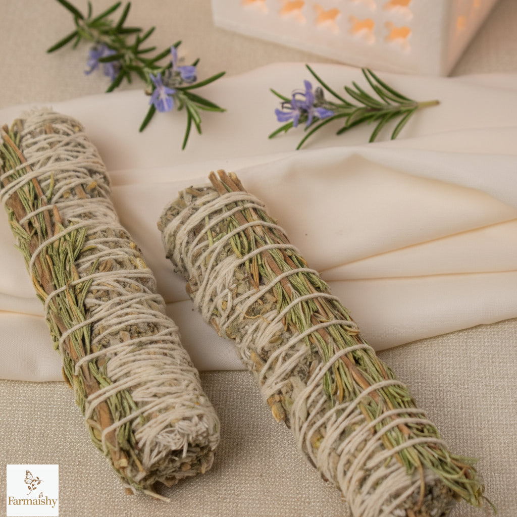 Farmaishy Rosemary & Sage Smudge Stick for Cleansing & Purification