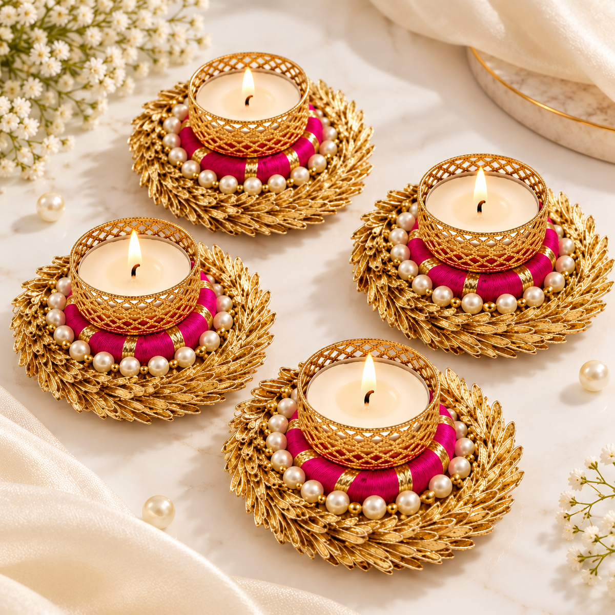 Elegant T-light holder Set Of 4